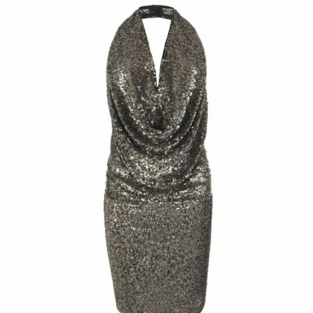 Allsaints Balentina Mini Dress Hand Embellished Sequin Mini Dress BNWT SZ 4